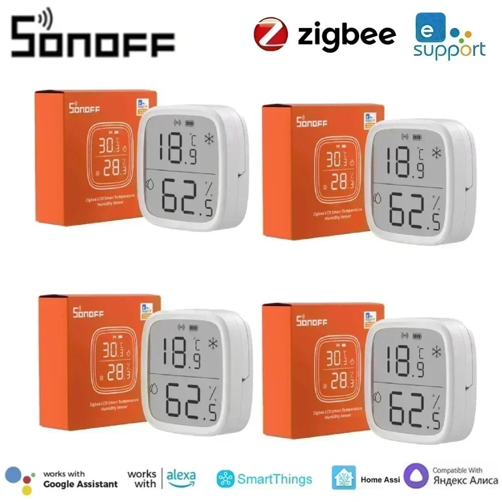 Sonoff Snzb 02D Zigbee Temperature Humidity Sensor Snzb-02D With Lcd Screen For Ewelink Sonoff