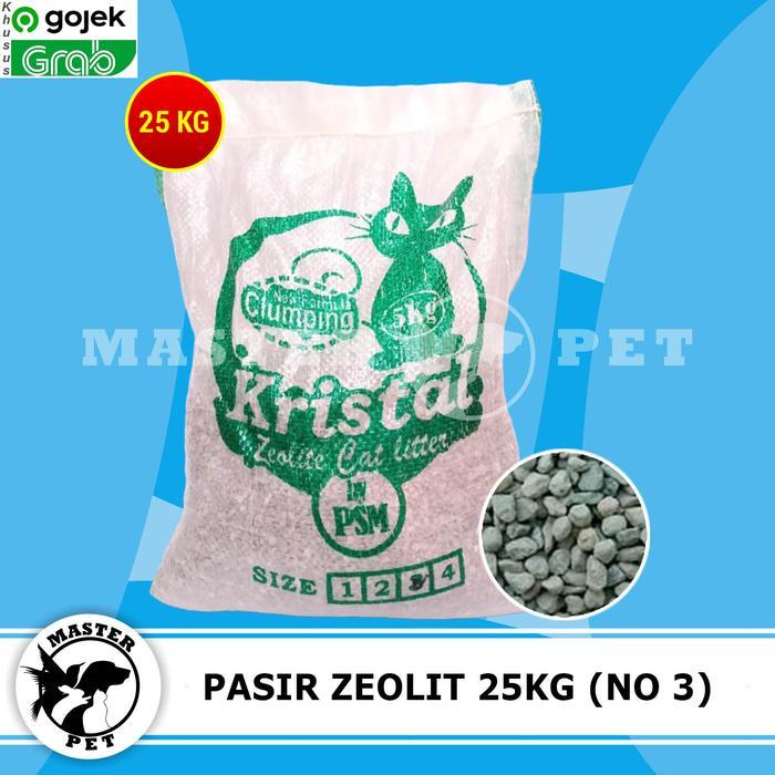 Pasir kucing zeolit karungan 25 kg sak / 25kg zeolit