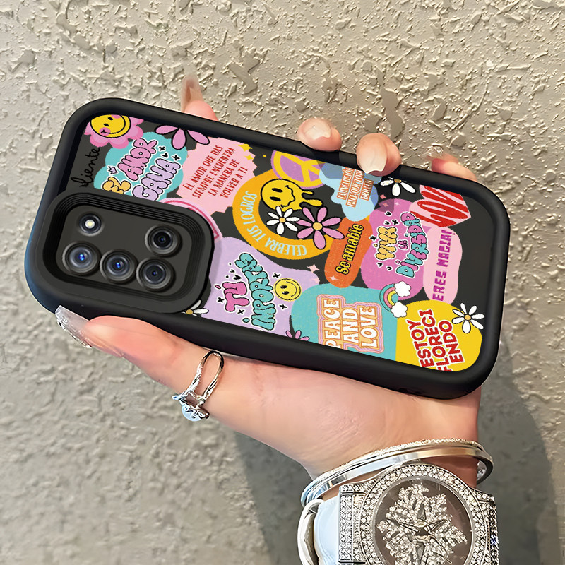 Casing Hp OPPO A52 OPPO A72 OPPO A92 Case Casing Label warna pola Kasus HP Tangga Langit Mewah Silik