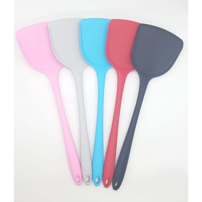Sutil Spatula Sodet Masak Silikon Anti Lengket Tahan Panas Sutil Spatula Silicone Serbaguna Plastik