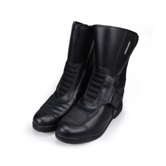 Tomkins Polo Tour Star - Hitam Sepatu Motor Terpercaya