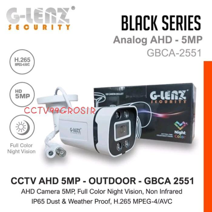 Camera Cctv Outdoor Colorvu 5Mp Glenz Black Series Cctv Full Color
