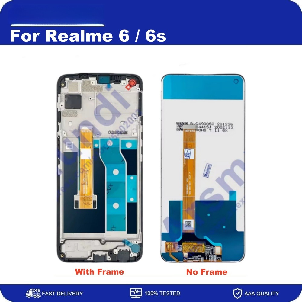 For Realme 6 6S Lcd Display Touch Screen Digitizer Assembly For Oppo Realme 6 6S Rmx2001 Rmx2002