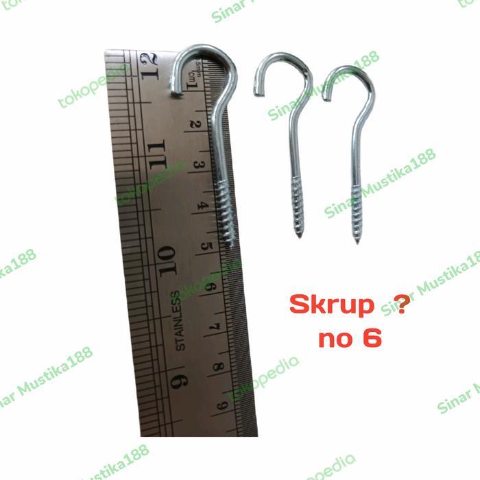"New" Skrup Tanda Tanya Hak Skrup Gantung Buka no 2 , 4 , 6 Gantungan baju