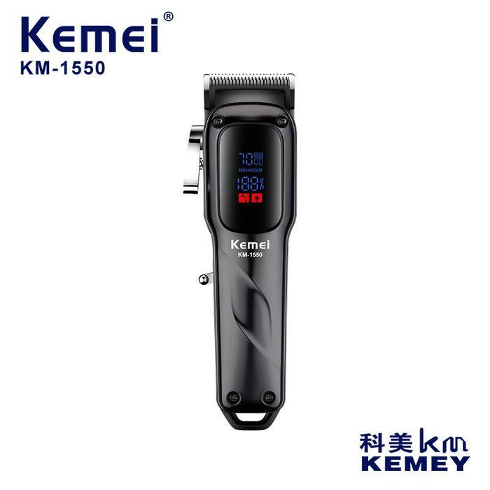 TERLARIS Kemei KM-1550 Hair Clipper 7000RPM 2000MAH Alat Cukur Rambut Elektrik KM1550 KM 1550