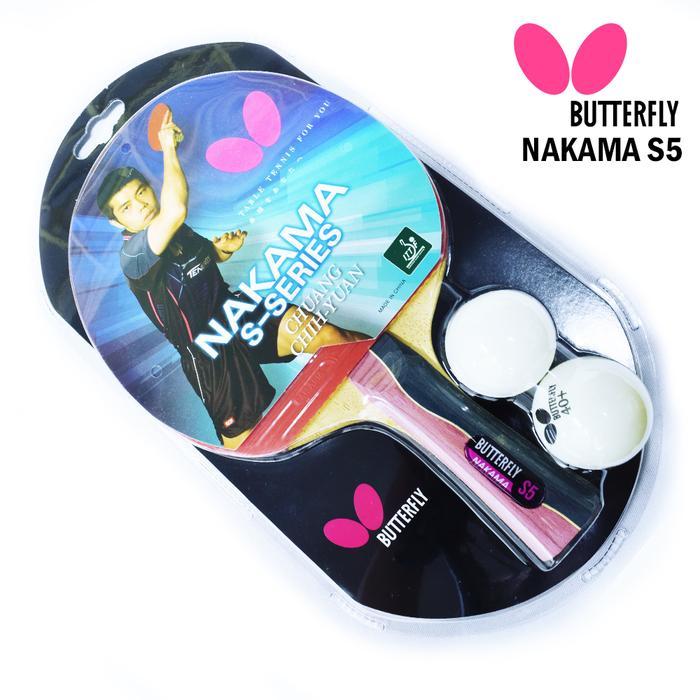 READY Bet Pingpong Tenis Meja Raket Pingpong Tenis Meja Butterfly Nakama S5