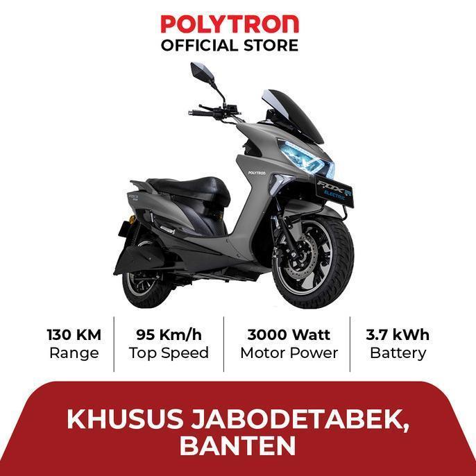 SUBSIDI POLYTRON Fox R Sepeda Motor Listrik - OTR Jabodetabek - Graphitte Grey - Graphitte Grey