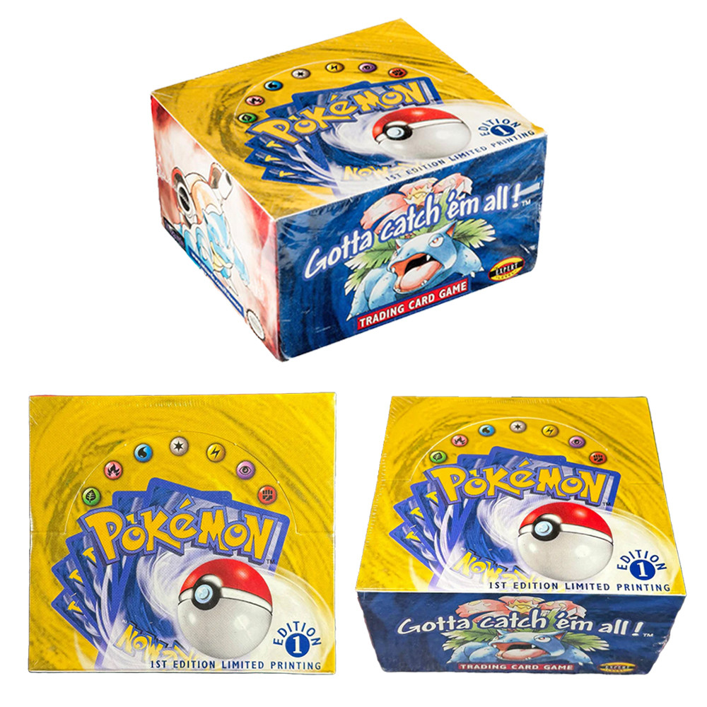 PKM 1st Edition Base Set Booster Box Shadowless Rare 1999 Charizard Blastoise Venusaur Basic Pack
