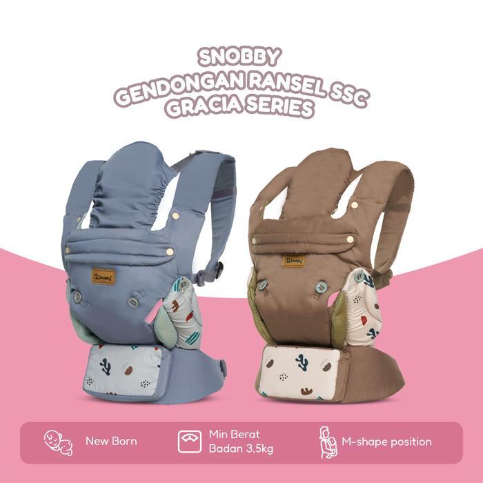 TERLARIS Snobby Gendongan SSC M Shape Gendongan New Born Gracia Series