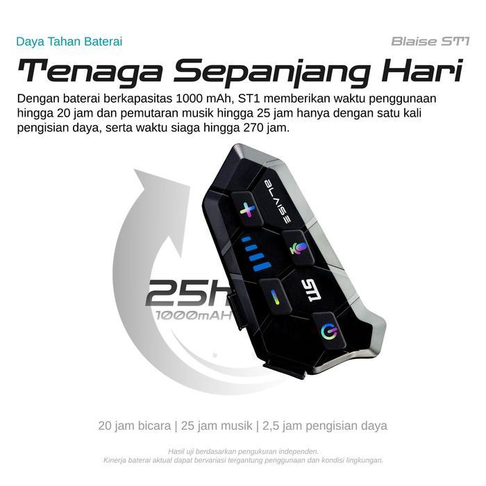 Blaise St1 Headset Helm Bluetooth/ Headphone Helm Bluetooth/Intercom Motor/ Headset Bluetooth Helm