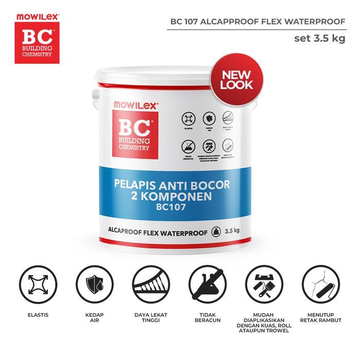 Mowilex Bc 107 Alcaproof Flex Waterproof Pelapis Anti Bocor 2 Komponen - 3.5 Kg