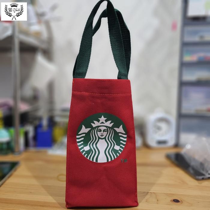 Tas Termos black canvas Tumbler Sarung Botol Minum Elastis Size Besar