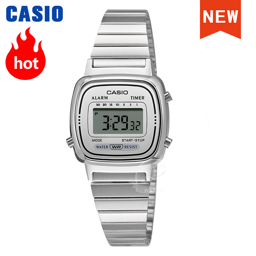 Casio watch silver women watches set brand luxury Waterproof digital Sport ladies watch relogio