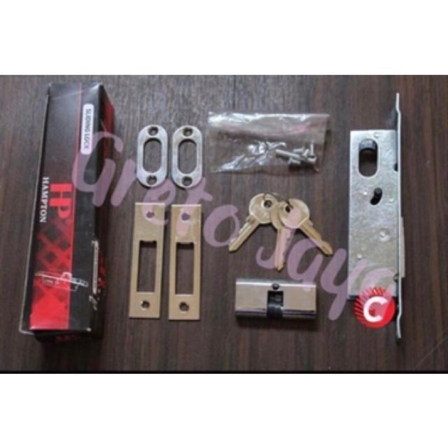 Kunci HP Pintu Swing Lurus Alumunium Almunium Aluminium HAMPTON 5123