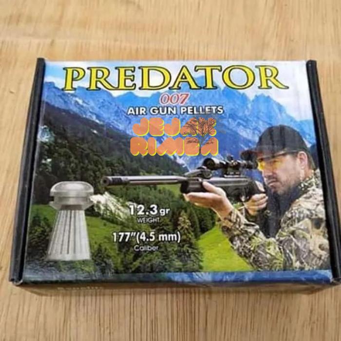 peluru mimis 4.5mm original gr predator 007 bentuk dome kualitas 12grain