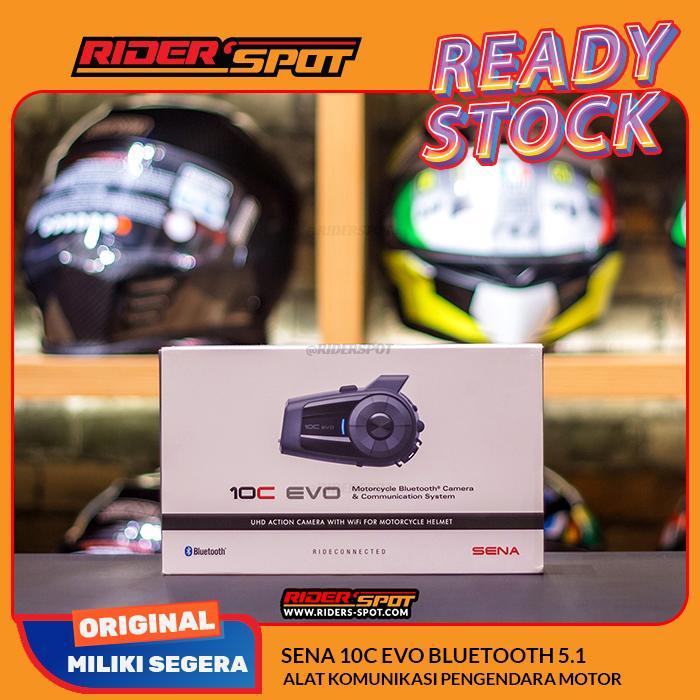 ASLI Sena Intercom Motorcycle 10C Evo Action Cra Bluetooth 5.1 READY STOCK