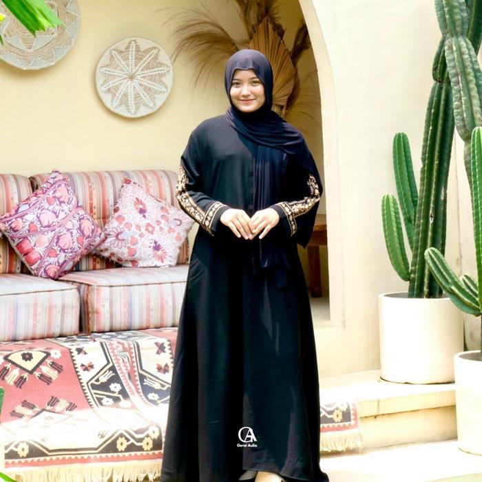 ABAYA MEDINA BY GERAI AULIA GAMIS MUSLIM ARABIAN BORDIR PREMIUM DRESS LEBARAN MEWAH SYARI