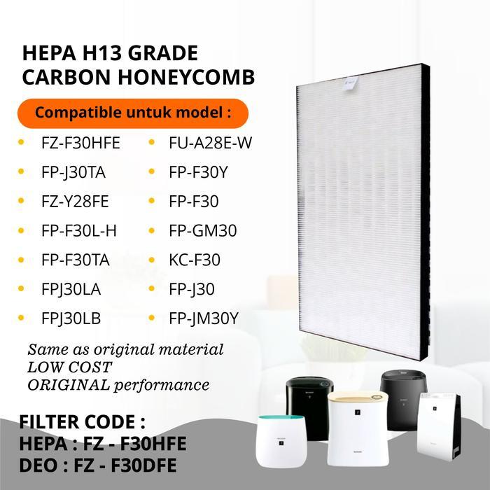 filter udara untuk sharp fp f30y pengganti hepa filter FZ-F30HFE