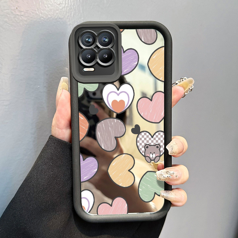 Casing Hp Untuk Realme 8 4G 8 5G 8 Pro 8s 5G Q3 Q3i V13 5G Narzo 30 5G Case Hati Graffiti Berwarna-w