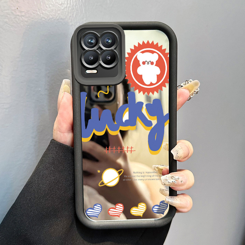 Casing Hp Untuk Realme 8 4G 8 5G 8 Pro 8s 5G Q3 Q3i V13 5G Narzo 30 5G Case Lucky Little bear Kesing