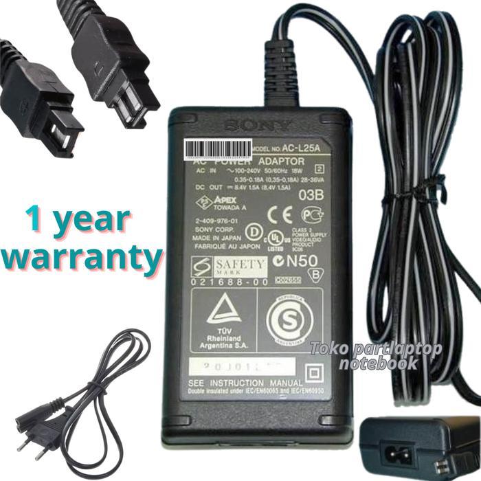 Adaptor Handycam Camcorder Sony DCR-SX22E - new charger adapter