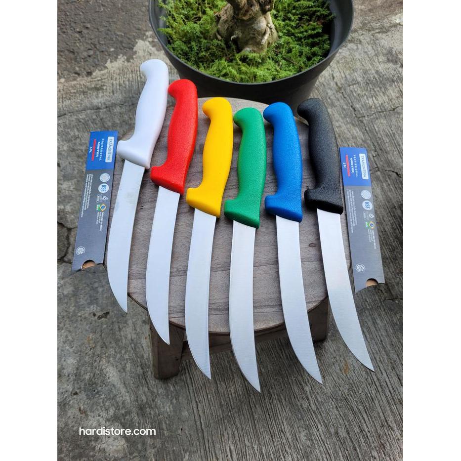 Tramontina Pisau Seset Kulit dan Daging 15 cm Stainless Steel 24604/056 Original Brazil Profissional
