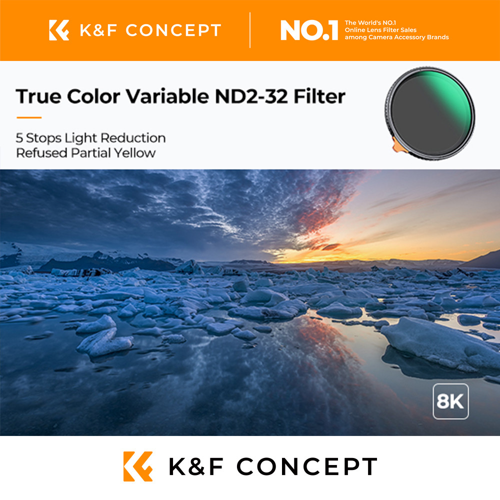 K&F CONCEPT Nano-X True Color Variable ND2-32 ND Filter Ultra-thin HD Ultra-thin HD ND Filter