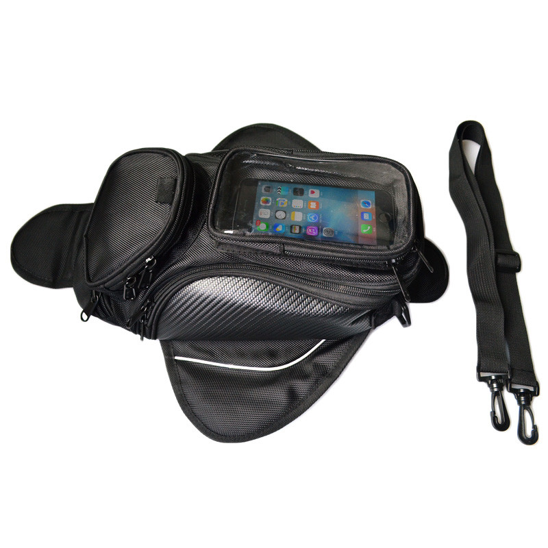 New Waterproof Motor Tank Bag Black Oil Fuel Tank Bag Magnetic Motor Saddle Bag Single Shoulder Bag