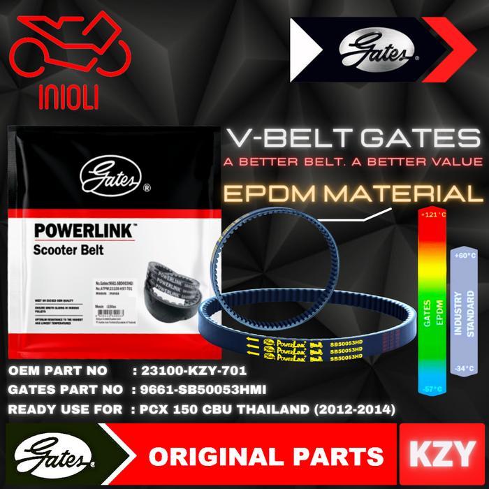 Best Seller VAN BELT GATES V BELT V-BELT VBELT GATES POWERLINK HONDA PCX CBU 150 THAILAND