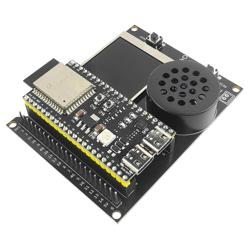 ESP32 S3 N16R8 Development Board with 1.54 Inch TFT Display Speaker Expansion Adapter Kit for DIY AI