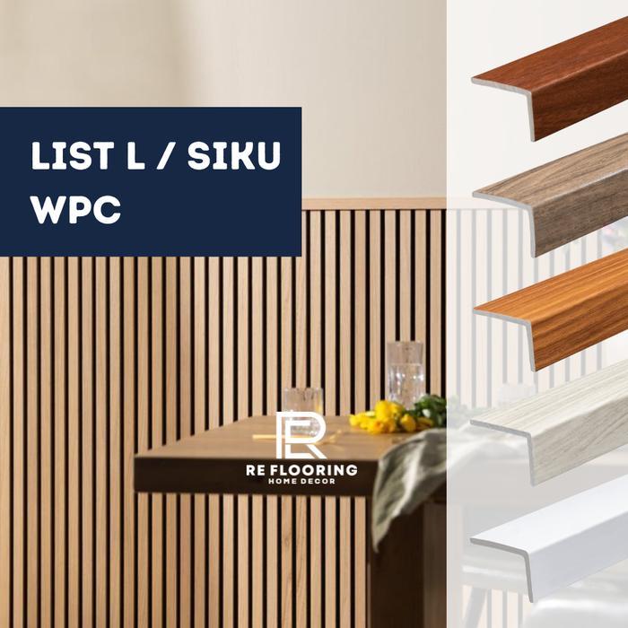 List Siku L WPC - Lis Wallpanel / Lis Step Nosing Tangga Lantai SPC Vinyl