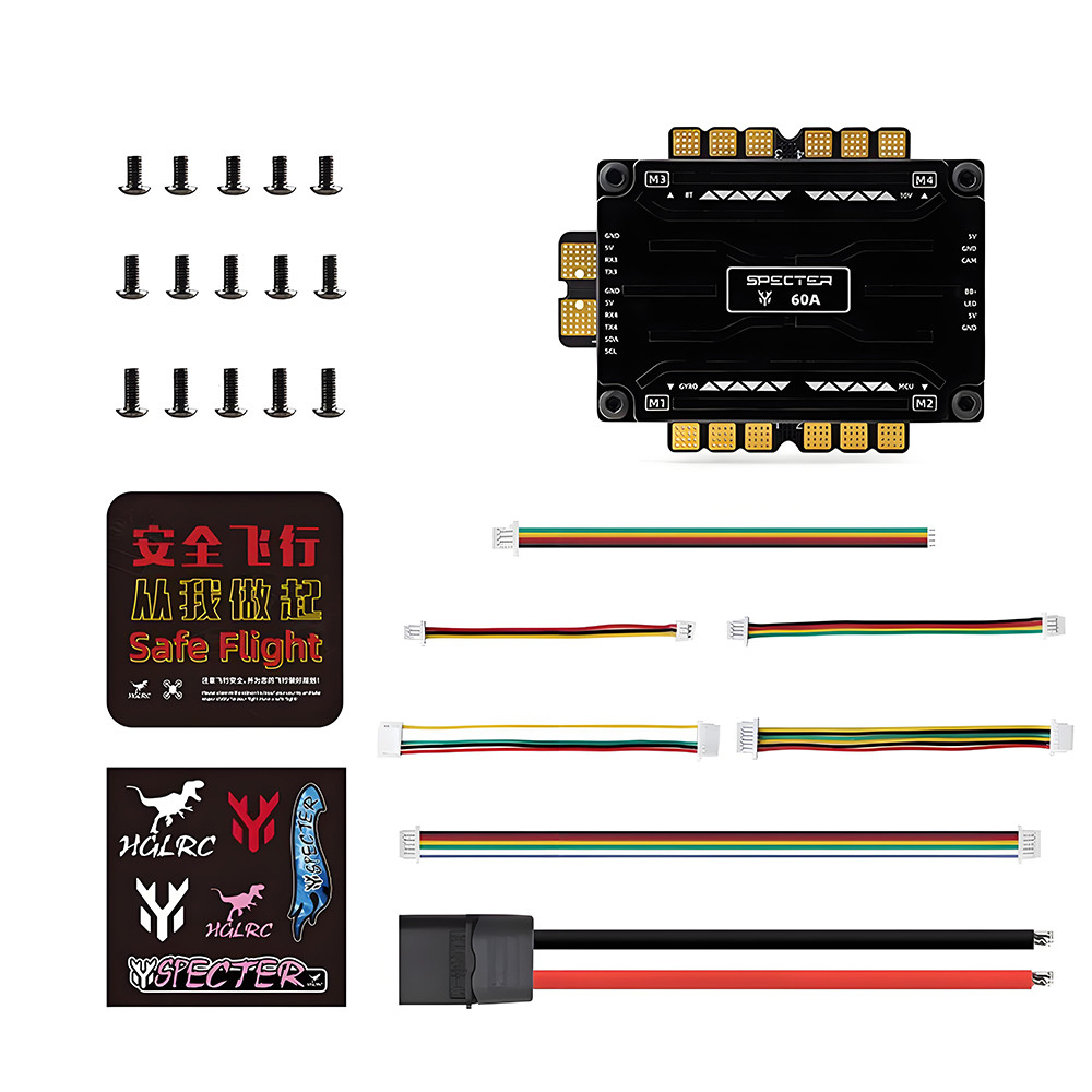 Terbaru HGLRC SPECTER F760 BOX F760BOX 6S Flight Stack F722 Mini V2 Flight Controller 60A 4-in-1 ESC