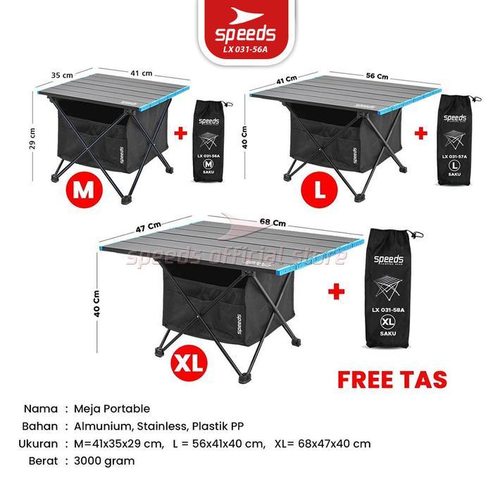 Speeds Meja Lipat Alumunium Meja Lipat Outdoor Meja Camping Lipat Meja Lipat Portable Meja Teras