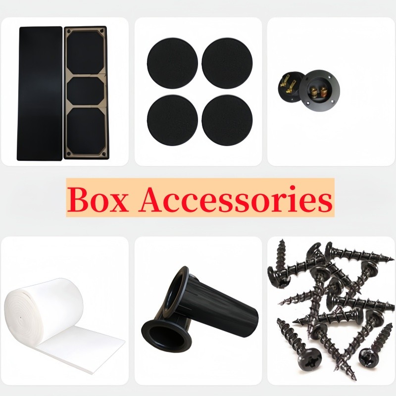 Double 6.5-inch Subwoofer 4-inch Tweeter Box,5.1 Center Speaker Empty Box Body,DIY Car/Home Woofer