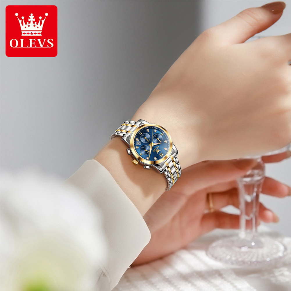 OLEVS WOMEN'S WATCHES 2858L TREND FASHION ORIGINAL QUARTZ WATCH FOR LADY WATERPROOF LUMINOUS DATE