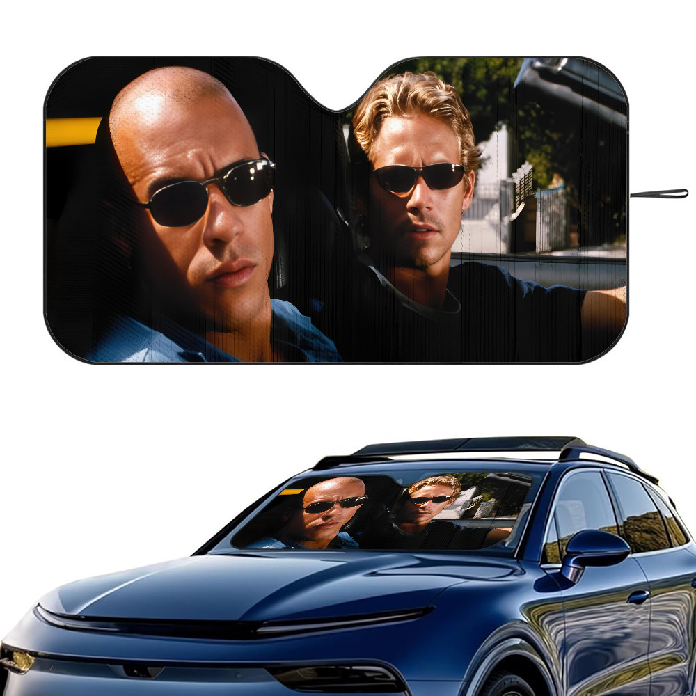 F-Fast & F-Furious Car SunShade Windshield Foldable Three-layer Insulation Sunshade By Suction Cup