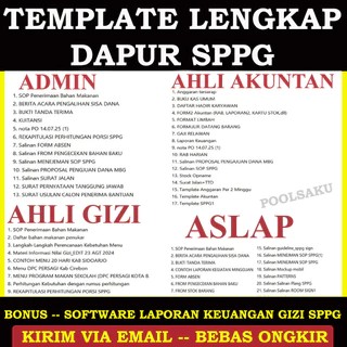 Template Dapur SPPG Ahli Akuntan Admin Ahli Gizi Aslap Lengkap SPPG MBG