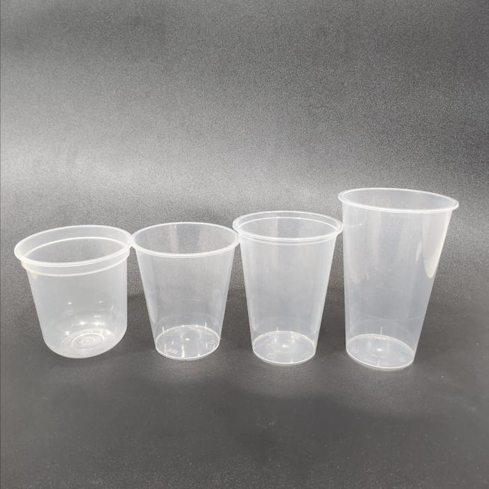 CUP PP INJECTION BENING 12OZ 14OZ 16OZ TANPA TUTUP ISI 25 PCS