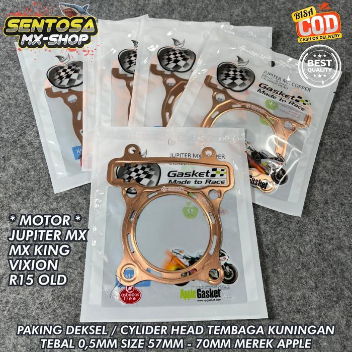 Gasket Paking Deksel Jupiter Mx / Mx King / Vixion / R15 Tebal 0,5Mm Bore Up 57Mm - 70Mm
