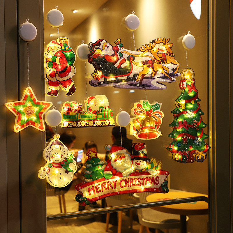 NEW Christmas Lamp Window Hanging Lamp Christmas Decorative Lamp Shop Window Room Decoration LED