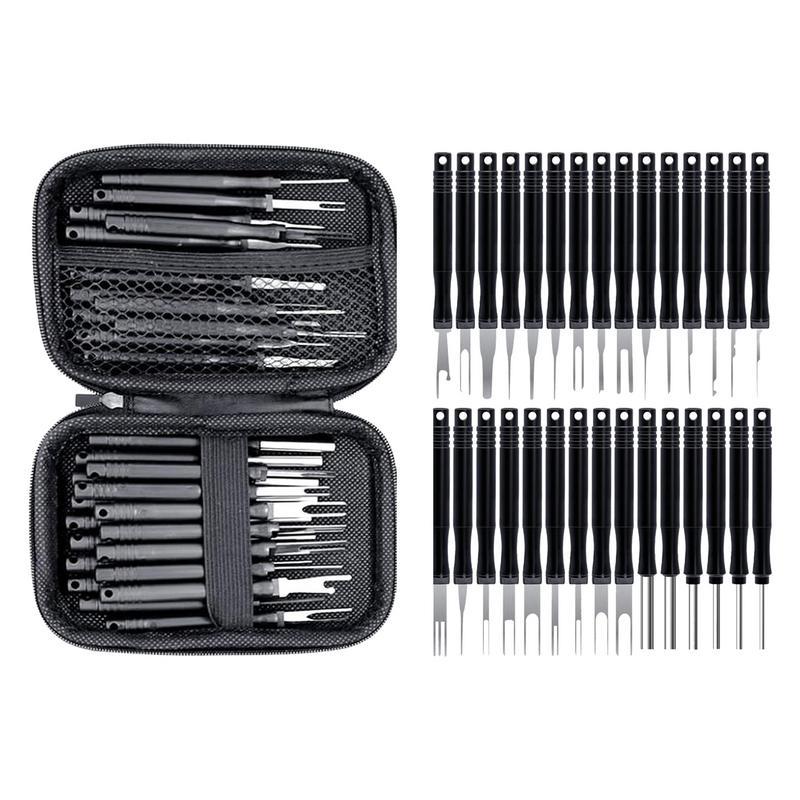 Wire Terminal Removal Tool 30pcs/set Depinning Tool Terminal Ejector Kit Pin Connector Removal Tool