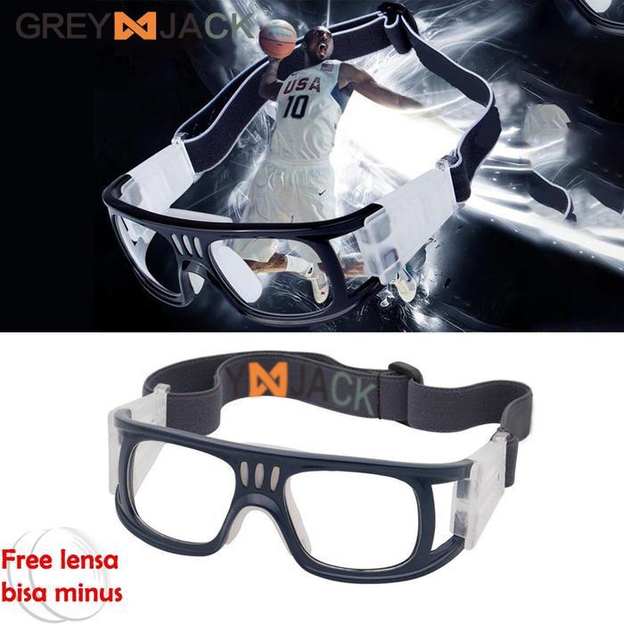 GREY JACK/KACAMATA OLAHRAGA FREE MINUS LENS (FUTSAL,BASKET,BADMINTON) ORIGINAL QUALITY