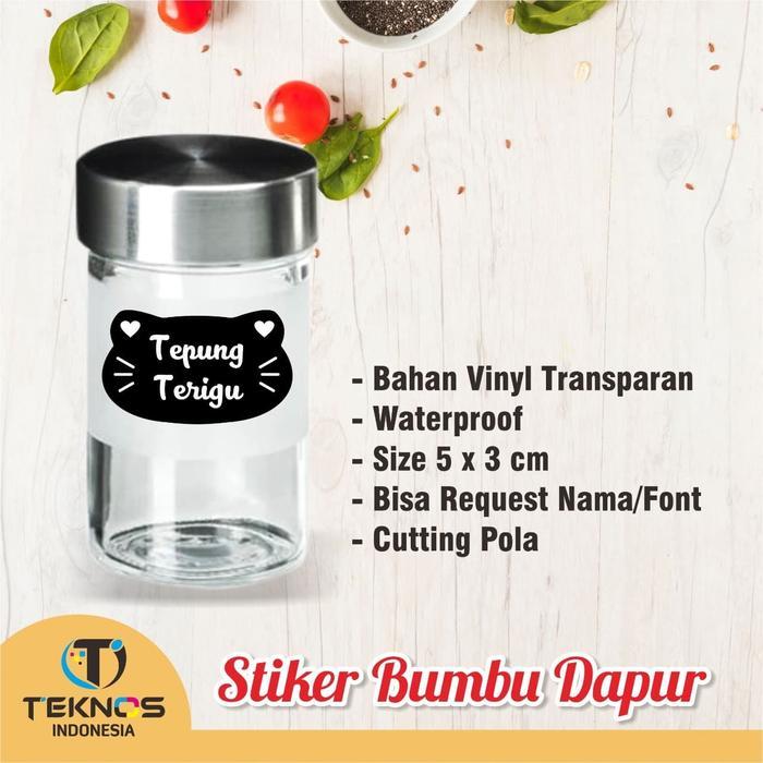 STIKER LABEL BUMBU DAPUR TEKNOS WATERPROOF MURAH CUSTOM