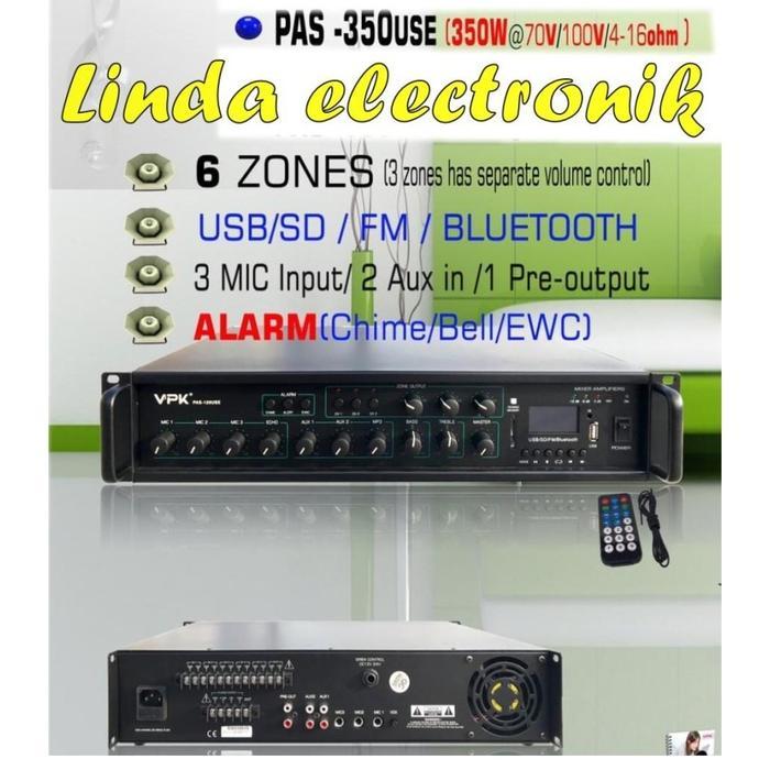 ampli vpk pas 350use / pas350 use 350watt 6 zones amplifier vpk pas 350use original
