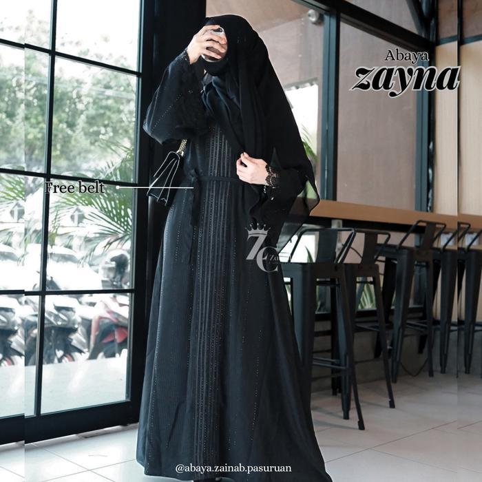 New ( Zeina Abaya ) Black Remaja By Zainab Collection Terlaris