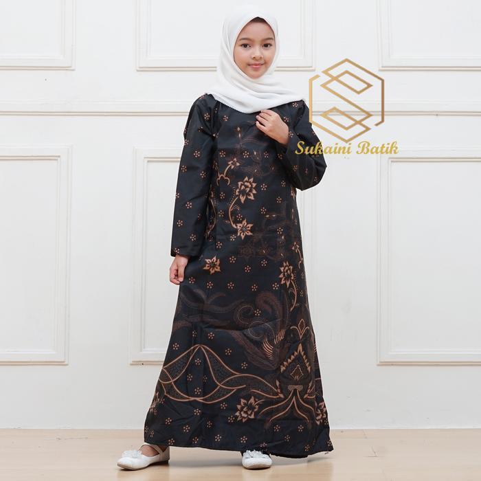 Baju gamis anak - dress batik anak - baju muslim anak wanita Remaja Mewah Kaftan Remaja Pesta Syari