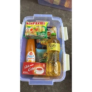 Paket Sembako Murah Hemat Free Box Container - Bingkisan Sembako Lengkap / Hampers