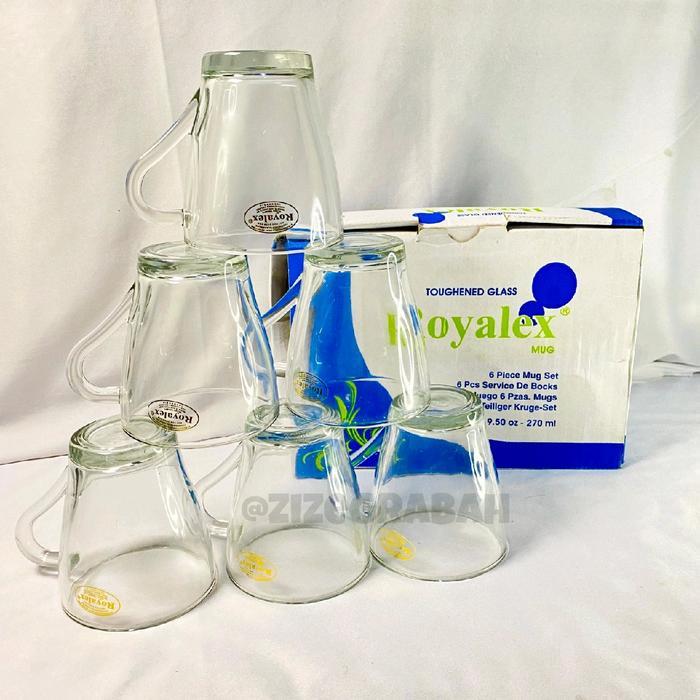 Royalex Mug / Gelas Royalex RXZ-255 Mug Bening Cangkir Bening isi 6 pcs Kitchenware