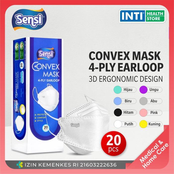 Sensi Convex Mask 4 Ply Masker Earloop 4 Ply Masker Sensi
