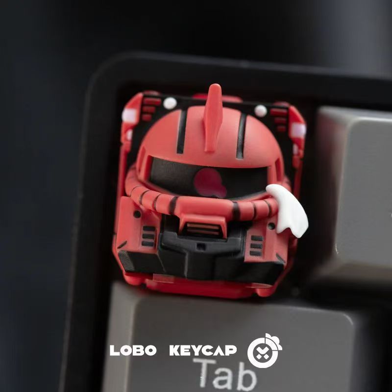 New Cartoon Gundam Prototype Zaku Early Type Keycap Personalized Creative 3D Game Mechanical